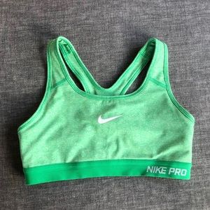 Green Nike Sports bra